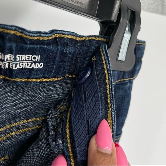 Cat & Jack Girl’s Straight Leg Super Stretch Dark Wash Denim Jeans Size 12 - Picture 14 of 16